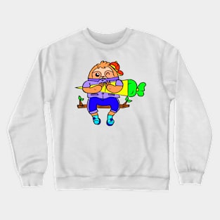 School start of school children school bag Crewneck Sweatshirt